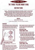 Tardis Talking Money Bank Instructions